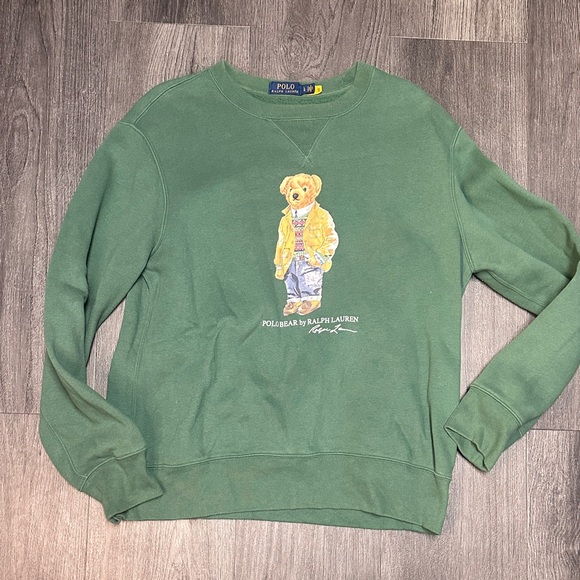 Polo by Ralph Lauren Green Sweater with Teddy Bear